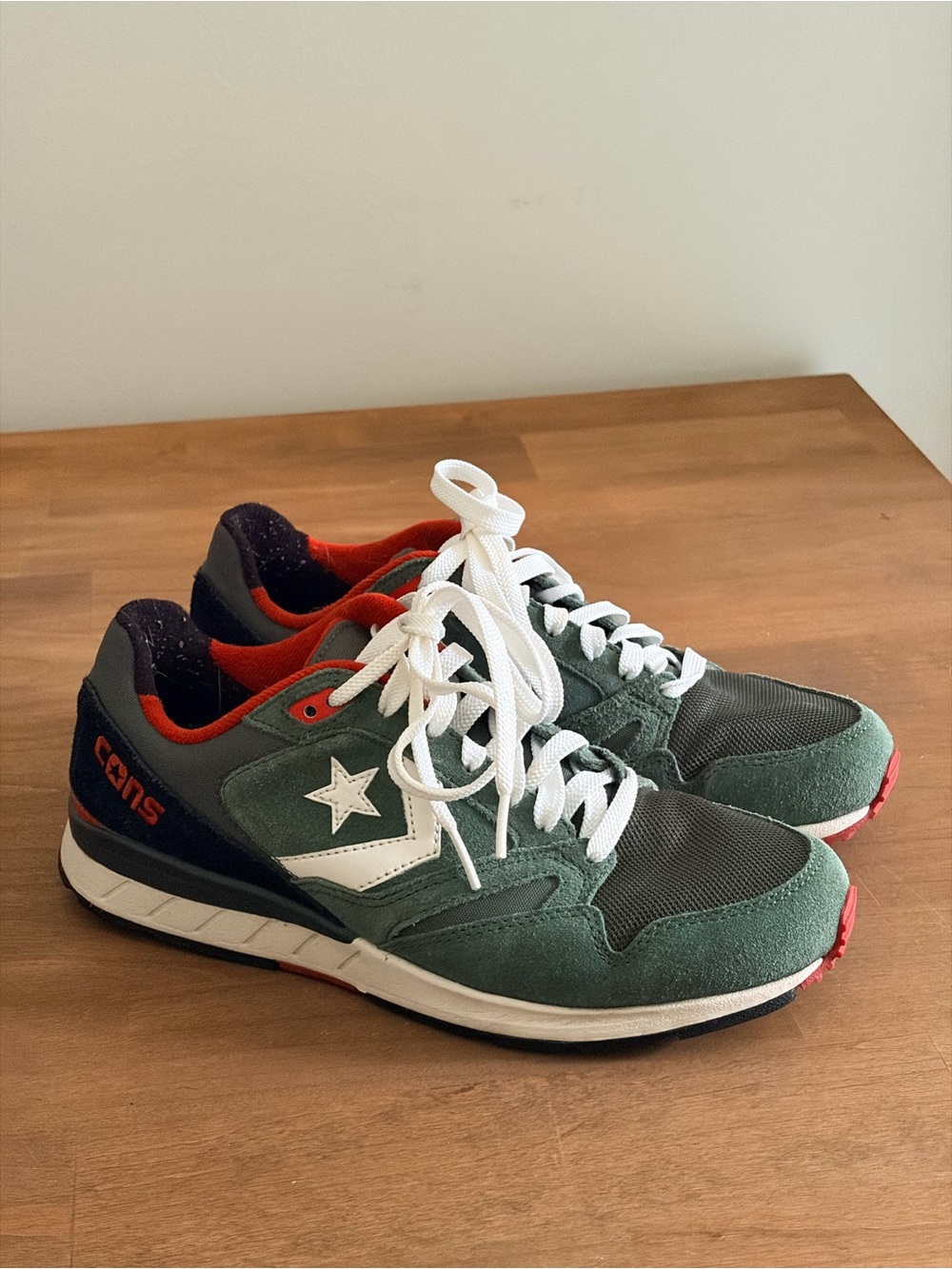 Converse CONS Thunderbolt Ox Retro Sneakers Green Orange Men's 6.5 / Women's 8.5